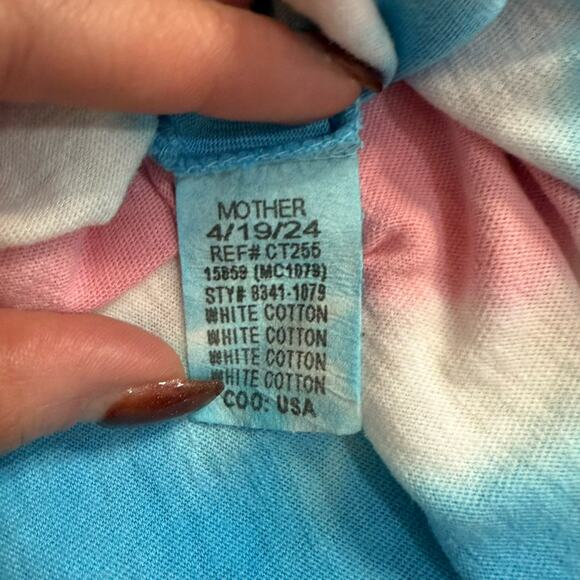Mother Blue Pink Snow Cones Tie Dye Lil Goodie Goodie Tee size S NEW Tags - Picture 3 of 7
